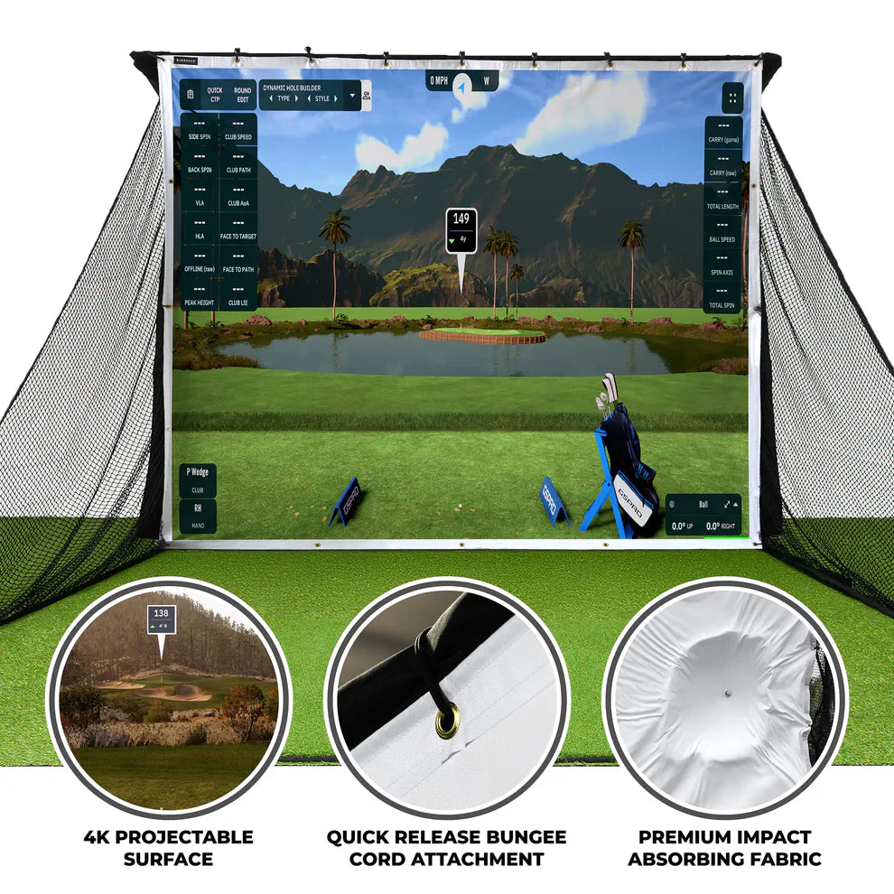 SimSpace Wide Deluxe Oefennet + Impact Screen