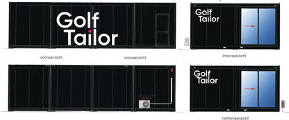 Modular Golfpods met 3 indoorbay&